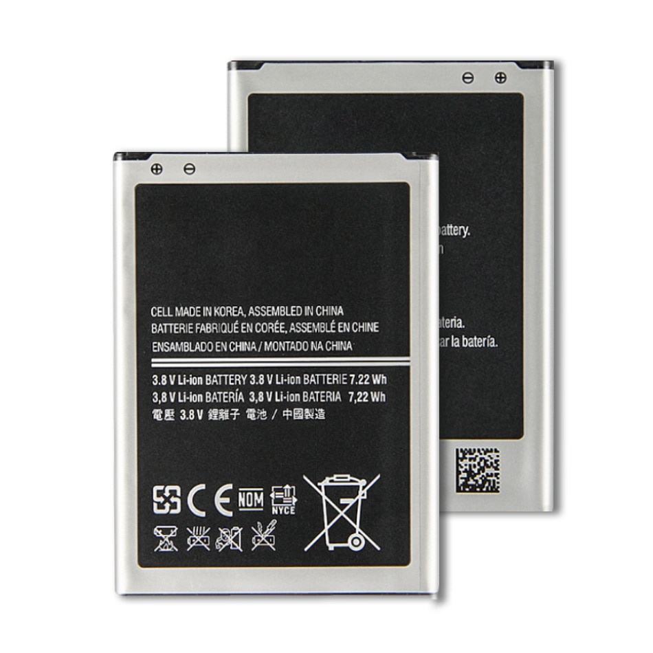 Voor Samsung Batterij Voor Samsung Galaxy S4 Mini I9192 I9195 I9190 I9198 J110 I435 I257 B500AE 3 Pin 1900Mah