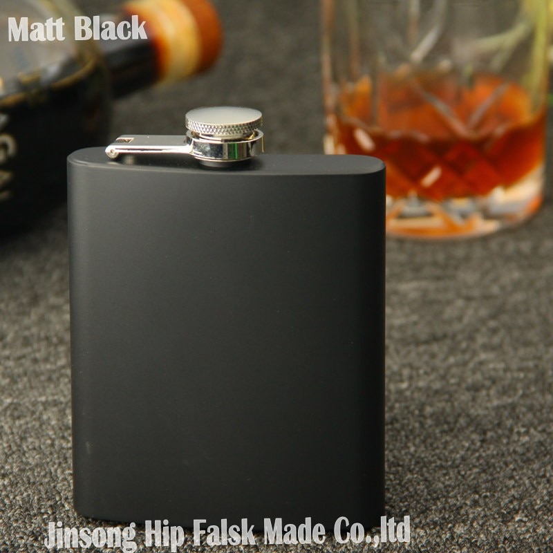 Led gratis, 7 oz rvs oranje geschilderd liquor heupfles, pocket heupfles