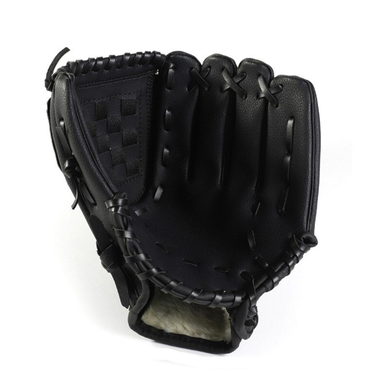 Baseball Handschuh weicher Ball Praxis Ausrügestochen Größe 10.5/11.5/12,5 Verknüpfungen Hand Für Erwachsene Mann Frau Zug Handschuhe: dunkel Grau / 12.5 zoll