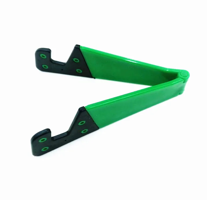 Foldable V Shape Cellphone Stand Holder Mobile Tablet Adjustable Desk Support Holder Rack Cellphone Tabletop Holder: green