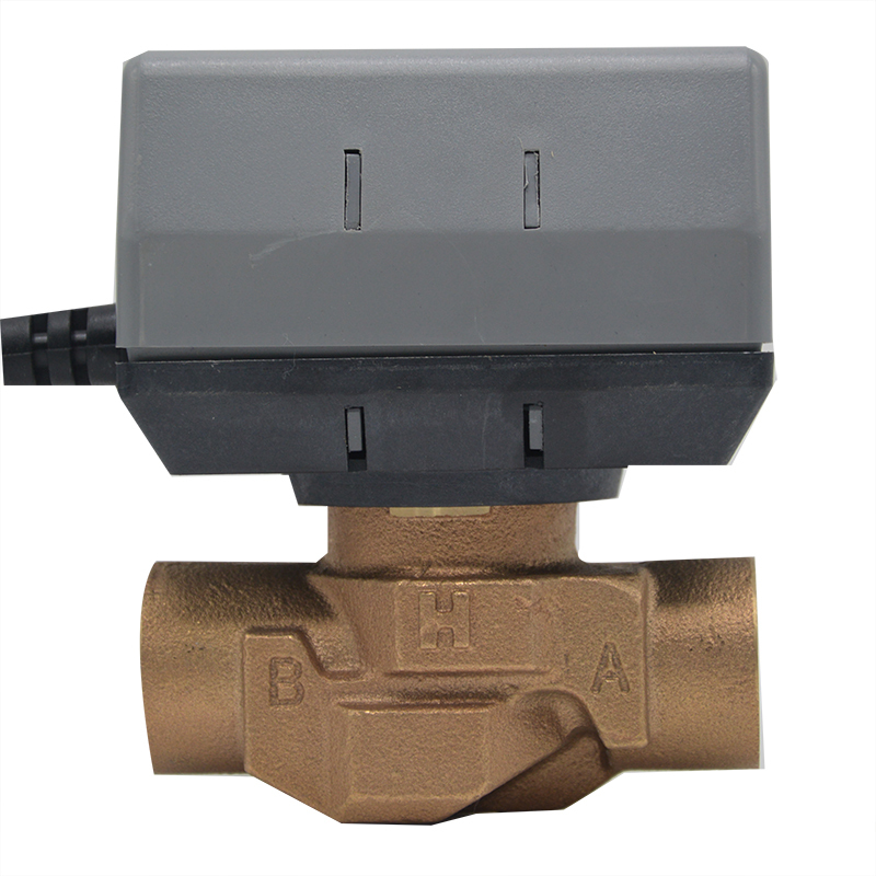 Two-way Honeywell Type Motorized Shut-off Valve Brass With VC6013 DN20 3/4" Fan Coil Electric Globe Valve AC220V