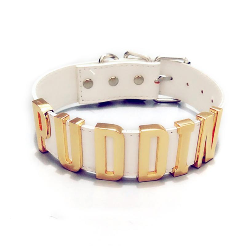 Neue einfache PU Europäischen und Amerikanischen stil halskette knapp einstellbare Punk leder halskette cool Mädchen schmuck: weiß