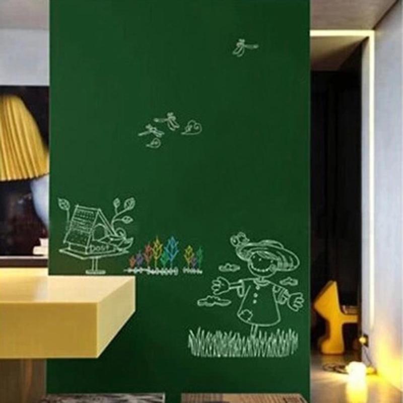 60*200cm stor svart tavla klistermärke avtagbar pvc vägg ritning skriva konst grön svarta tavlan krijtbord skolkontorsmaterial