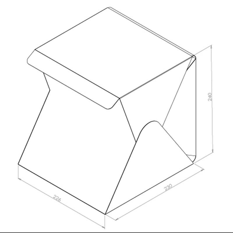 23 cm Mini caja de luz plegable fotografía foto escritorio estudio luz LED caja suave Foto fondo Kit Lightbox para cámara DSLR