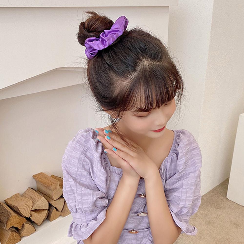 LED Light Luminous Colorful Scrunchies Headband Hair Accessories Girl Highly Elastic Large Intestine Loop Hair Rope