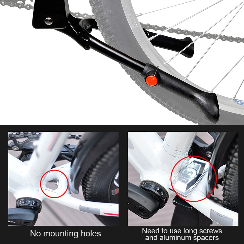 Foldable Center Mount Bike Kickstand Double Leg Bicycle Stand Adjustable Height Cycling Foot Stand Parking Rack