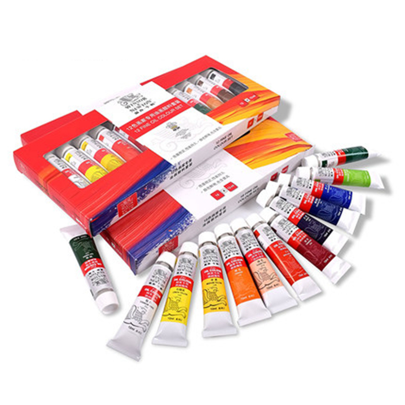 Winsor & newton 12/18/24 farver oliemaling pigment sæt 12ml rør til kunstner oliemaleri tegning leverancer