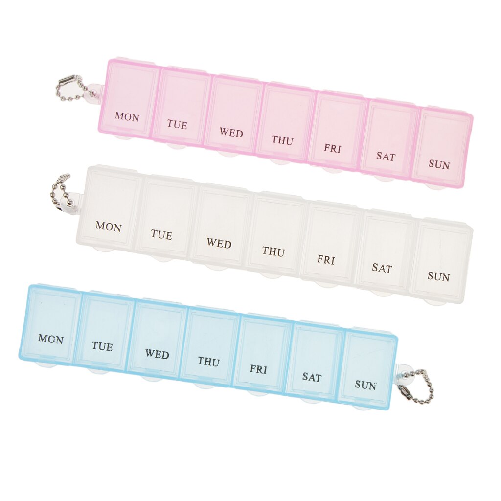 Weekly Pill Organizer, Once-a-Day Pill Case - 7 Compartments