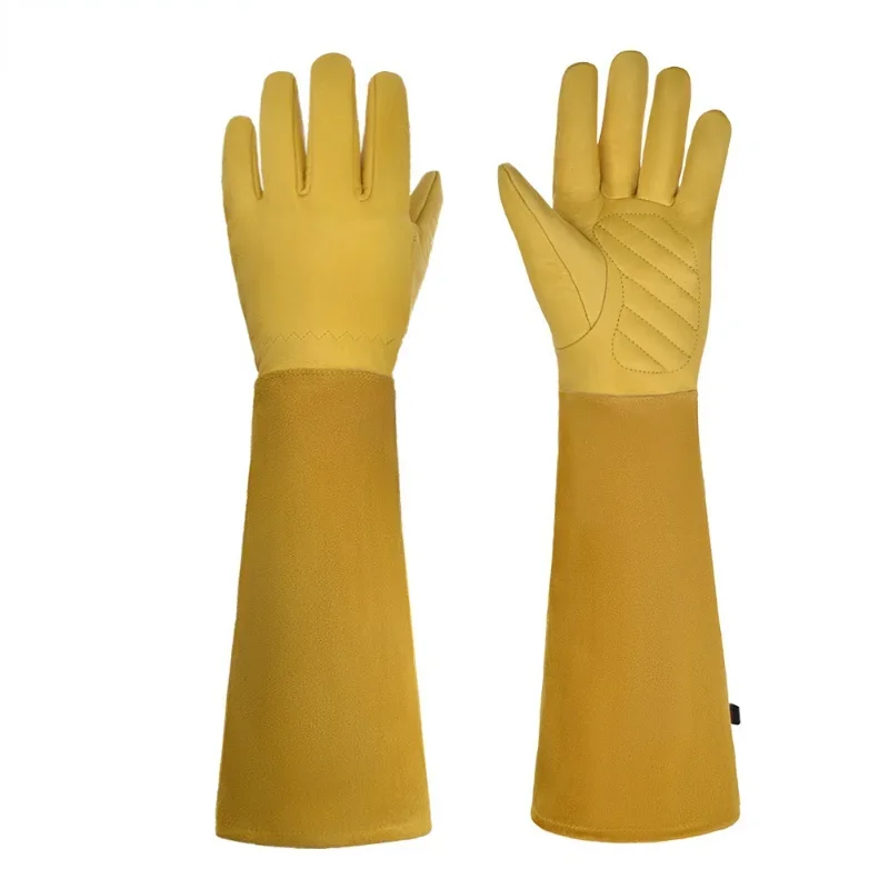 2 Stück Leder atmungsaktive Stulpenhandschuhe Rosenschnitt Langarmhandschuhe für Männer und Frauen Bester Gartenhandschuh Gartengeschenke