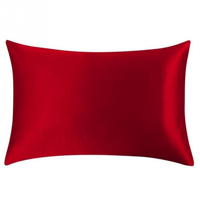 100%  moerbei zijden kussenslopen bovenste kussensloop 1 pc kussenslopen zijden kussenslopen 51cm x 76cm 13 kleuren om uit te kiezen 8: Wijnrood