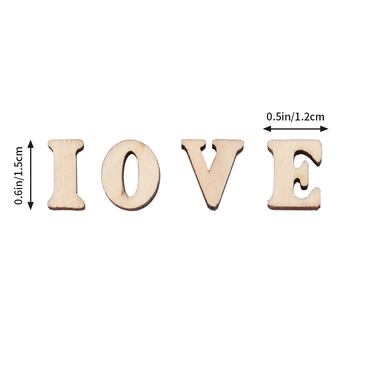 50/100PCS Unfinished Wooden Capital Letters Alphabet Wood Cutout Discs Assorted Styles For Patchwork Scrapbooking Arts Crafts