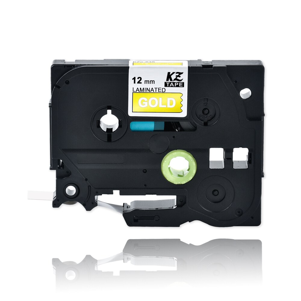 1Pcs Kze 12Mm Multicolor Compatibel Brother Tze-231 Gelamineerd Tze231 Tze 231 Label Tape Tz231 Voor Brother P-Touch printer: white on gold