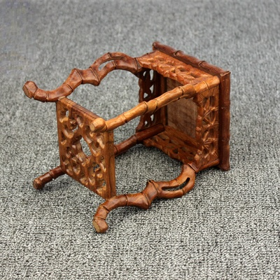 Asian Base Vase Teapot Pedestal Nature Wood Stand Oriental Traditional Decoration