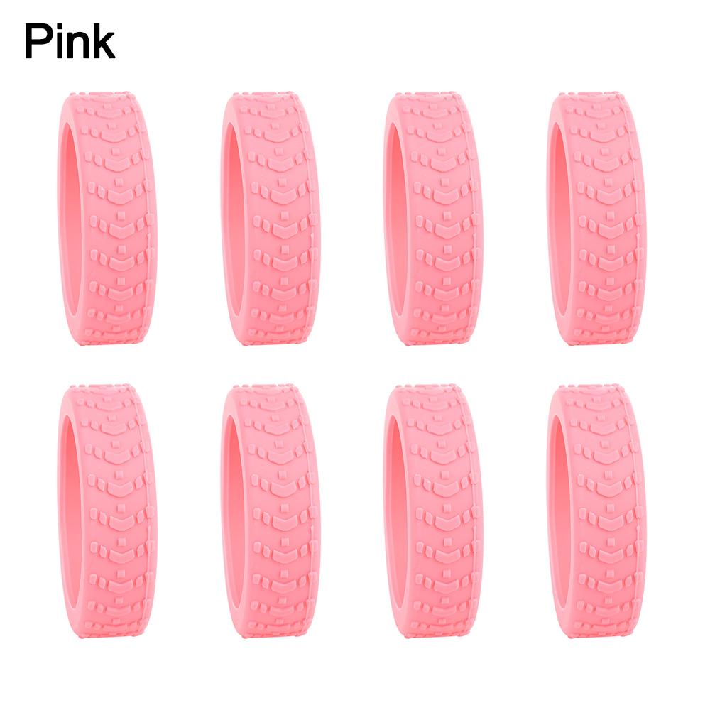 8pcs Travel Luggage Caster Shoes Silicone Suitcase Wheels Protection Cover Reduce Noise Trolley Box Casters Cover: Gold