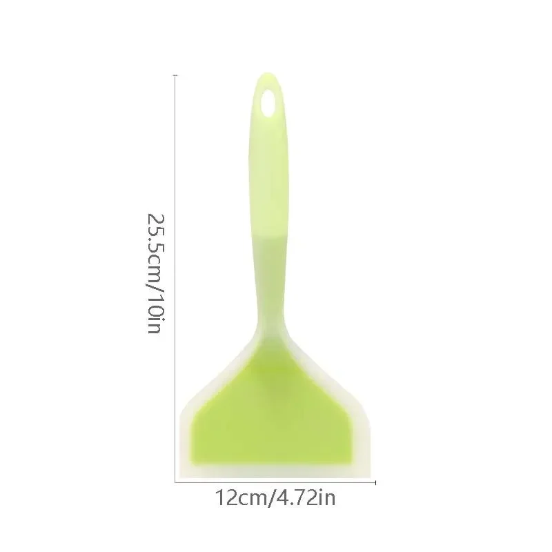 Espátula de silicona de boca ancha, raspador antiadherente, carne, huevo, espátula para cocinar, herramientas para hornear panqueques, pala de cocina: Caqui oscuro