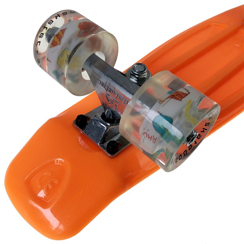 Skateboard Fishboard Longboard Mini Cruiser Four-wheel LED Flashing Scooter Board Plastic Aluminum Bracket Street Outdoor Sports