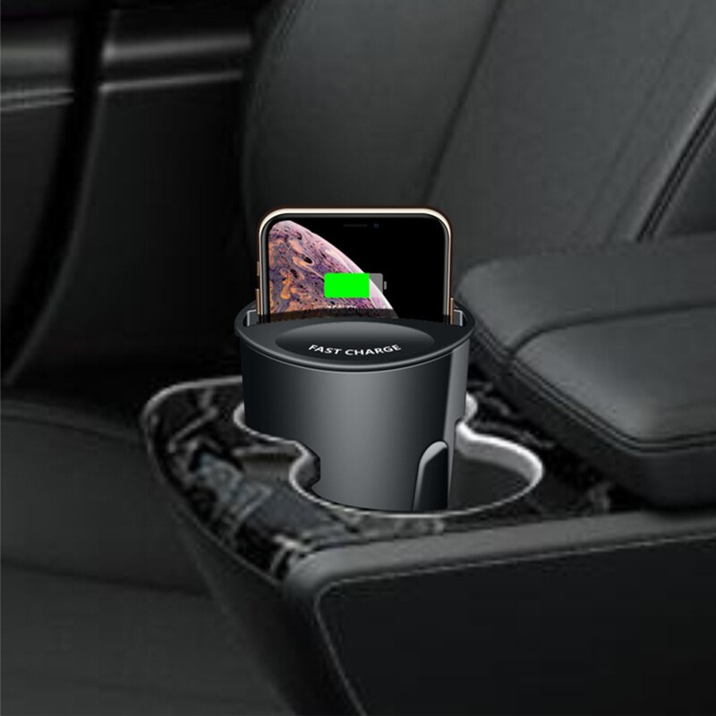 Tasse de voiture de Chargeur Sans Fil Avec Sortie USB QI Sans Fil Chargeur de Voiture Support Pour Téléphone Chargeur De Téléphone Portable Chargeurs Téléphones