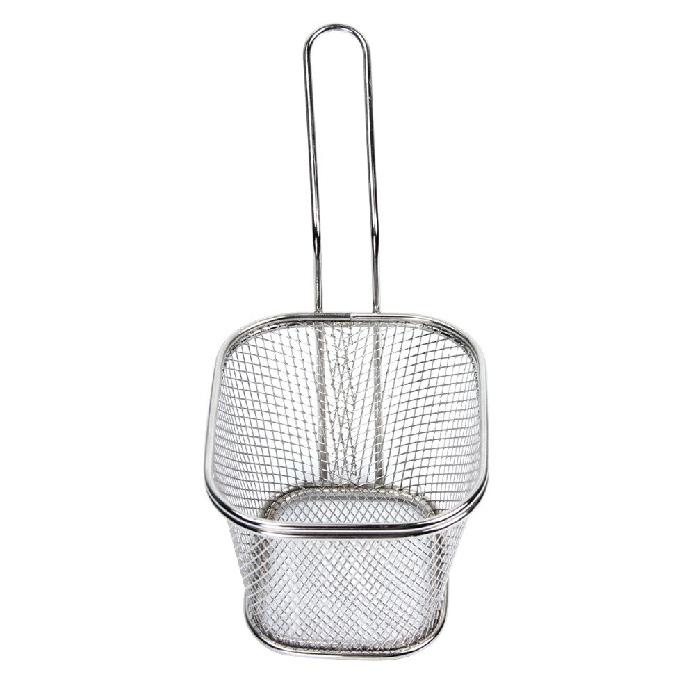 Stainless Steel Mini Frying Basket Strainer Fries Basket Mesh Kitchen Cooking Chef Tools Kitchen Cook Tool Backet Strainer Frie