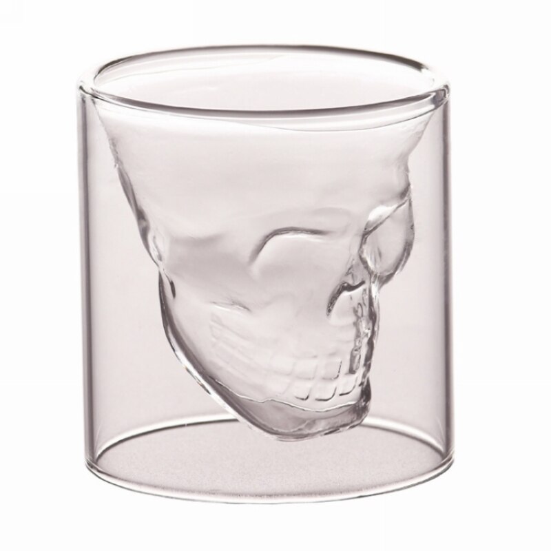 Kranium whiskyglas dobbeltbundet glaskop til vodka billige vinglas snapseglas ønskeglas teglas som