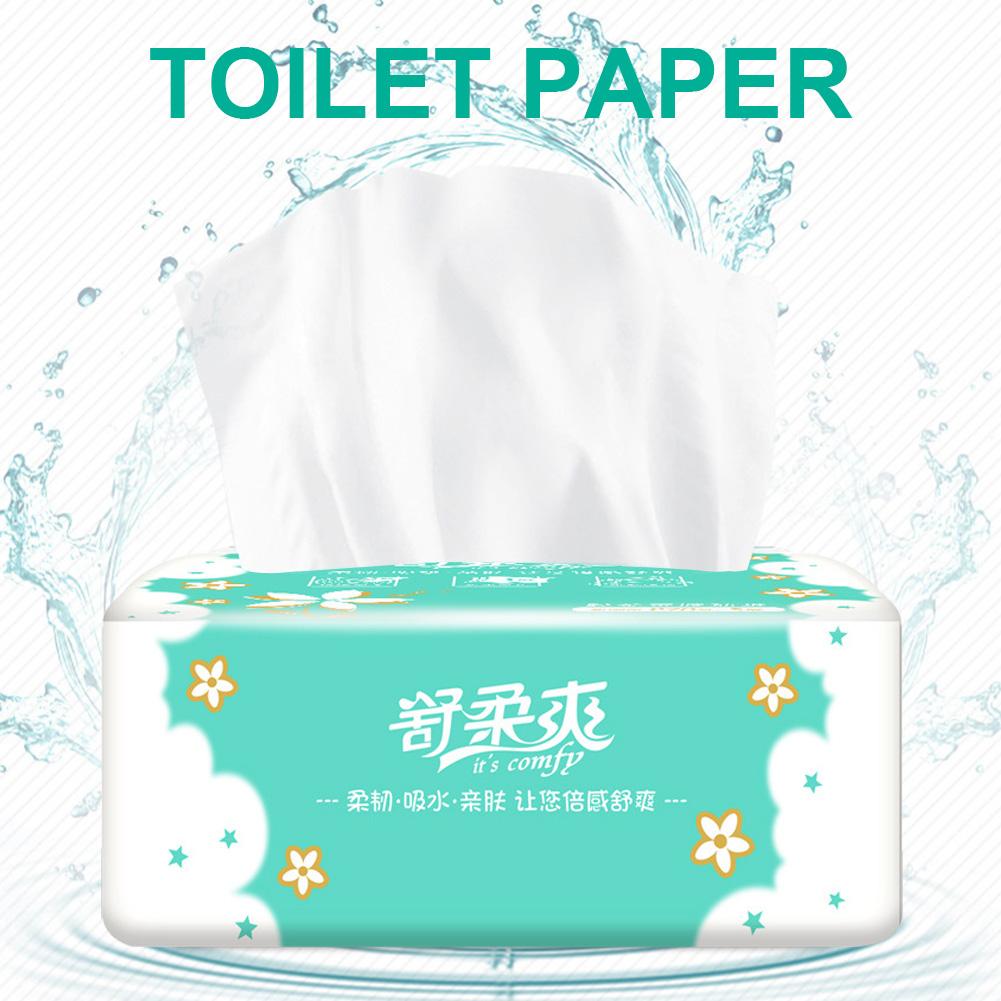 6 Packs Comfortable Tissue Paper 3-Ply Toilet Paper For Home Office Gentle Skin-friendly Pumping Paper Toilet Paper