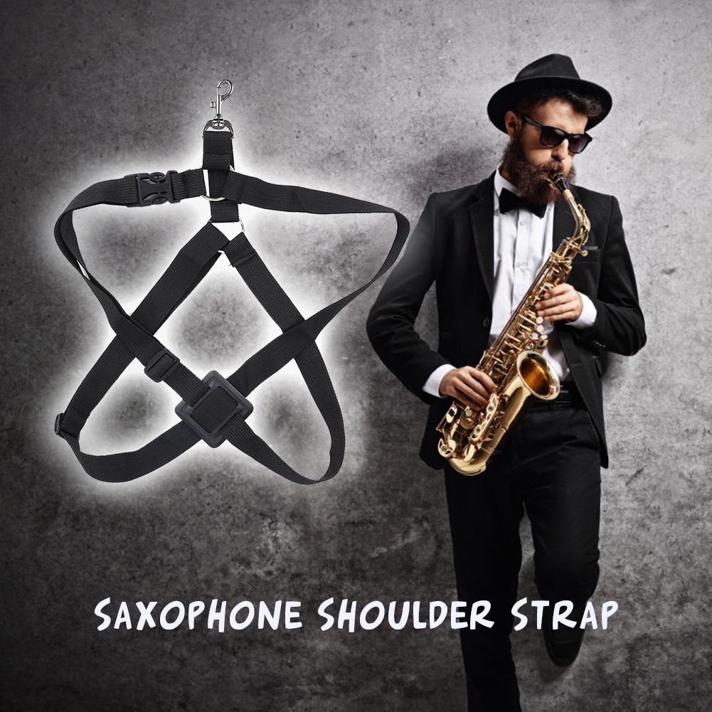 Draagbare verstelbare universele saxofoon harnas schouderriem riem voor saxofoon houtblazers onderdelen accessoires