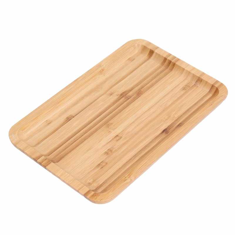 Bamboo Tray Bamboo Platter Sturdy Structure Safe for Fruit for Breakfast