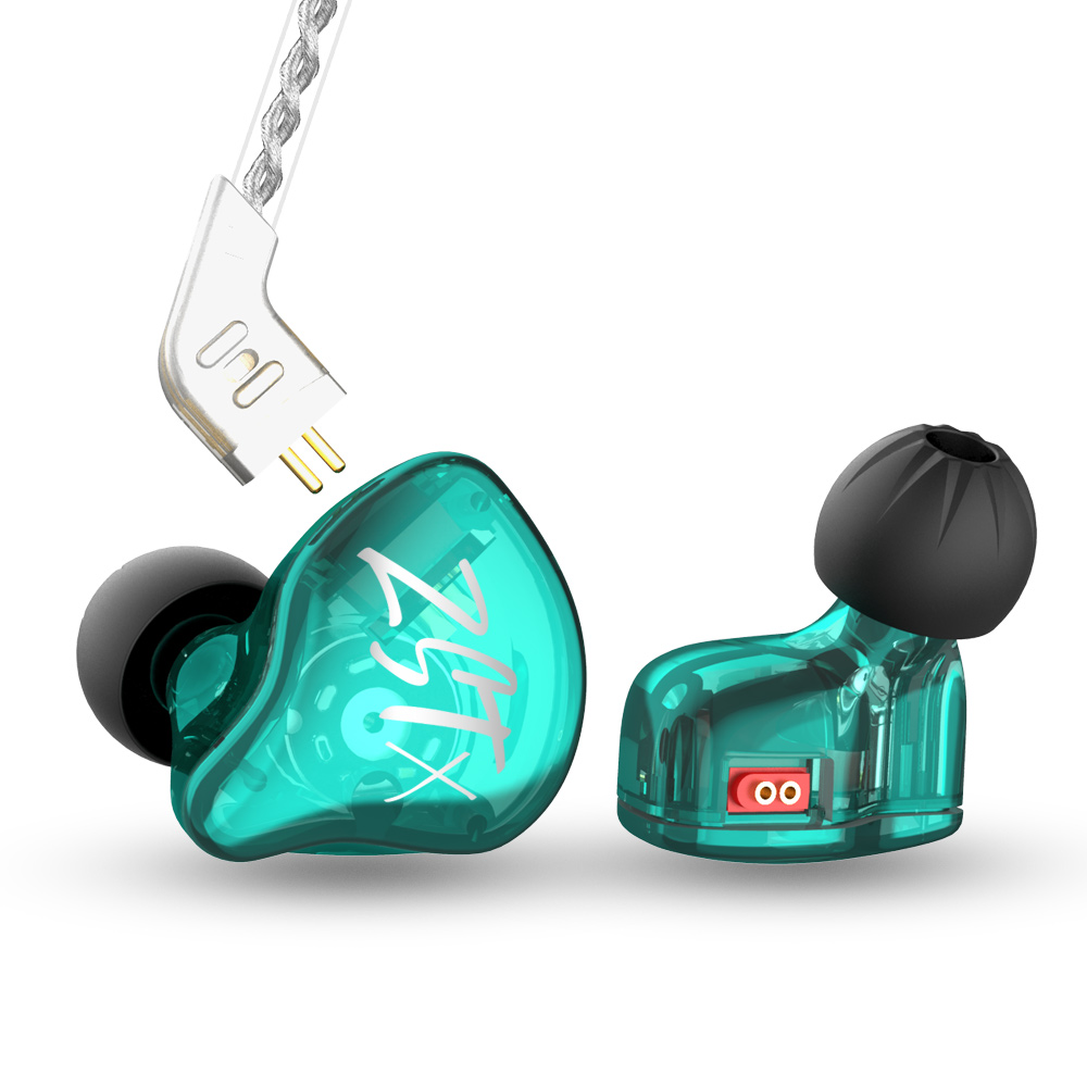 KZ ZSTX In-Ear Monitors - Hybride HIFI Bas Oordopjes met Zilverkleurige Kabel & Microfoon