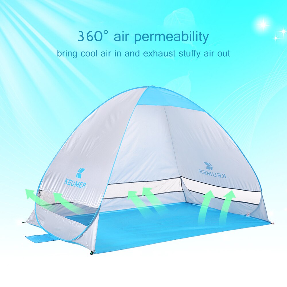 KEUMER Automatic Pop-up Beach Tents Outdoor Camping Tent Travel Waterproof Anti UV Sun Shelter Cabana Tent for Fishing Hiking