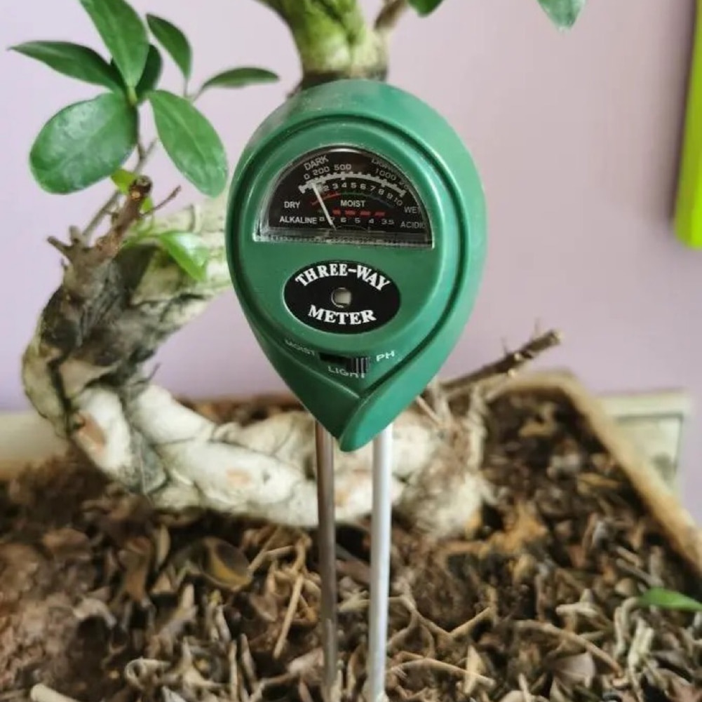 3 in 1 Garden Plant Crop Flower PH Level Tester Detector Monitor Temperature Sunlight Tester Soil Moisture PH Meter