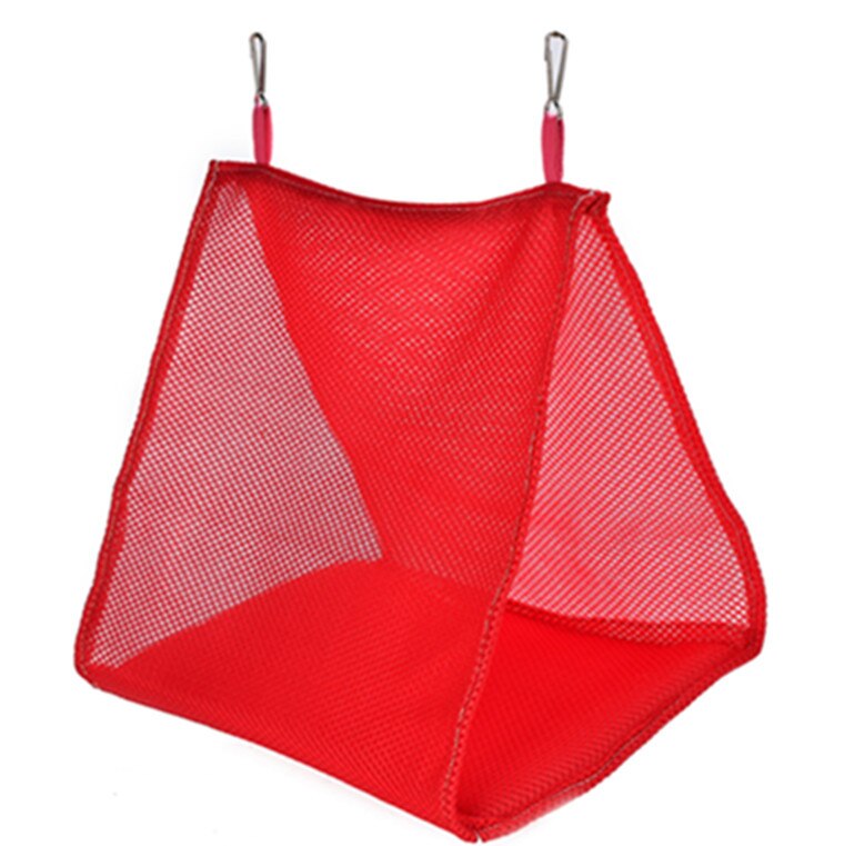 Soft Mesh Breathable Bird Parrot Solid Hammock Birds Hammocks Hanging Cage Pet Hut Nest House Bird Swing Toys Supplies Jaulas: Red / L