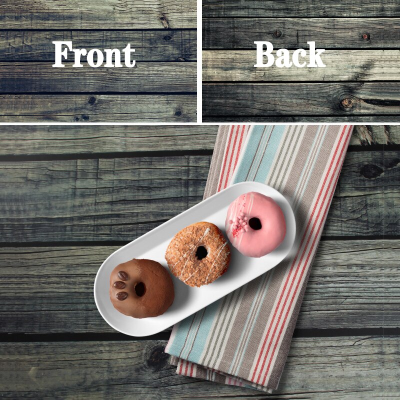 Double-sided Different HD Drawing Woodgrain Texture Photography Backdrop Board Shooting Background Paper Pad for Food Cosmetic