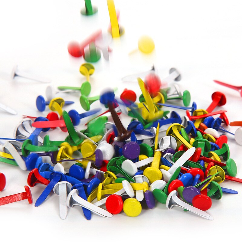 100Pc Ronde Metalen Brads Scrapbooking Decoratieve Kinderen Handgemaakte Diy Materialen Versiering Sluiting Sieraden Craft Accessoires