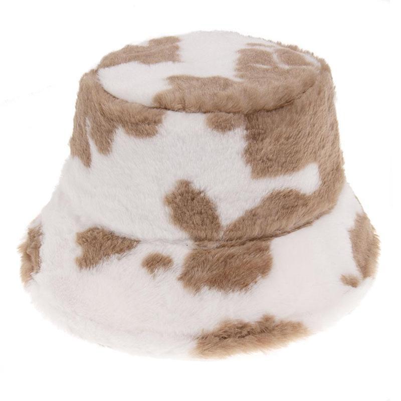 Appa Bucket Hat Hip Hop Lamb Wool Gorros Fishing Cap Fur Bucket Hat Plaid Panama Winter Warm Arrow Symbol Print Appa Bucket Hat: I