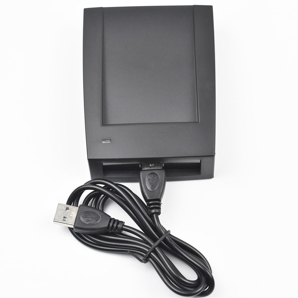 Sensor de proximidad USB, lector de tarjeta RFID inteligente NFC IC 14443A, 13,56 MHz, color negro, con Cable USB, no necesita controlador: Model 2