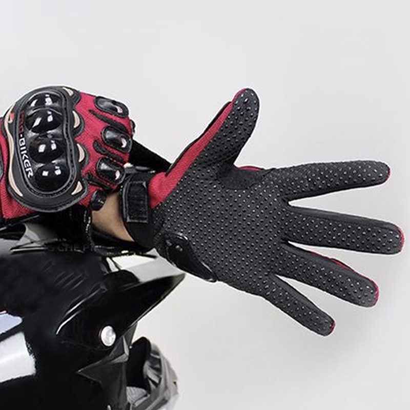 INBIKE, guantes de malla transpirable para motocicleta, pantalla táctil con almohadilla de Palma TPR, nudillo duro, negro, grande