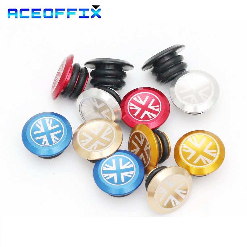Aceoffix 1 par bicicleta guiador plugues para brompton liga de alumínio 6 cores