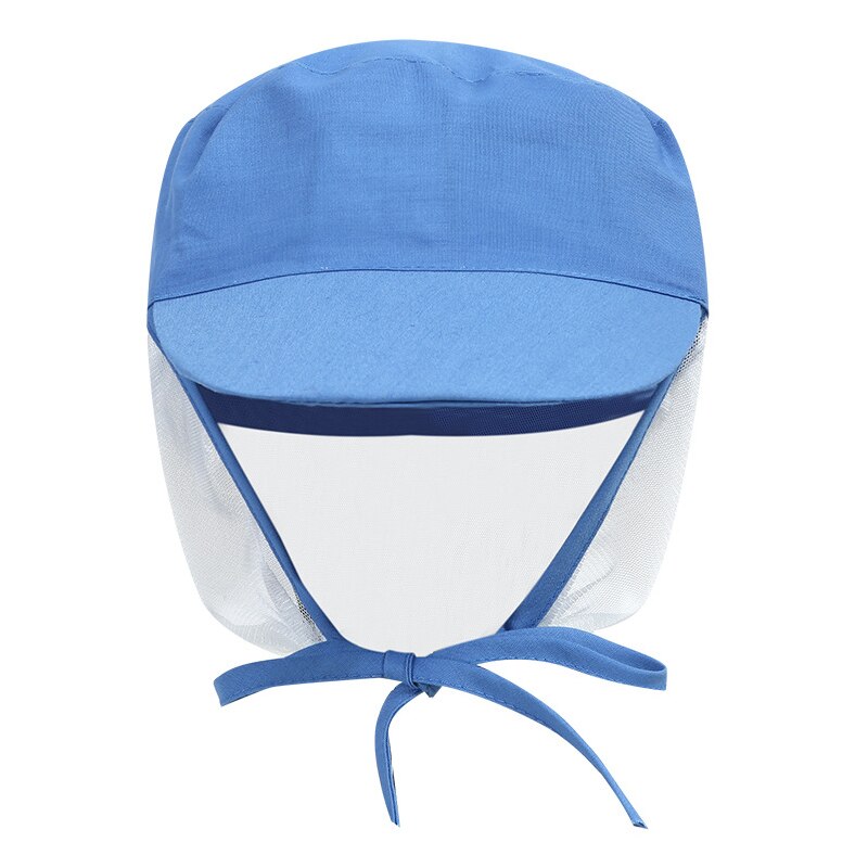 Unisex Mesh Visors Caps Kitchen Restaurant Bakery Waiter Chef Work Wear Hat Men Women Breathable Factory Workshop Caps
