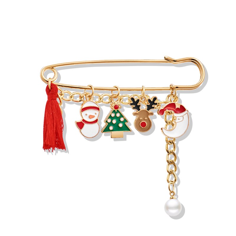 Misananryne Mooie Mode Jaar Kerst Laarzen Broche Kerstman Schoenen Vervoer Strass Broche Sieraden: S07763