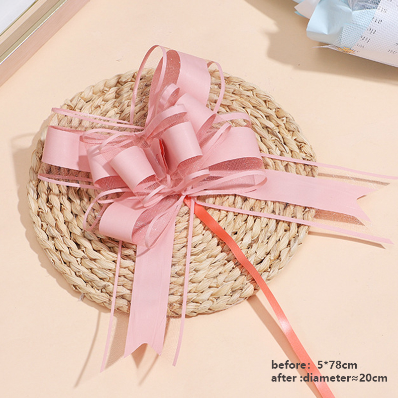 Cinta blanca para coche de boda, lazos para tirar, envoltura de , decoración para coche de boda, suministros para de cumpleaños, sillas Pew, decoración del hogar DIY: Multicolor