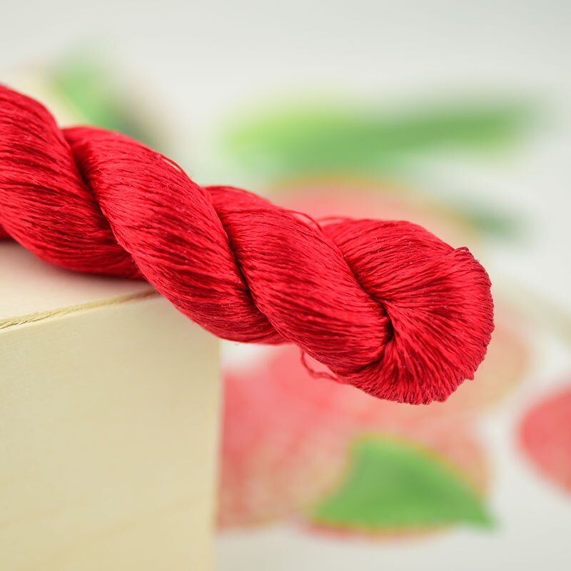 1pcs 400m 100% silk thread silk embroidery thread hand embroidery embroider cross stitch red series 13 gradient colors: 7