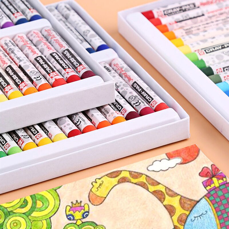 12/24/50 Mooie Sakur Olieverfschilderij Stok Professionele Grade Wasbare Art Graffiti Kleuren Schilderen Set Kinderen Kleurpotloden