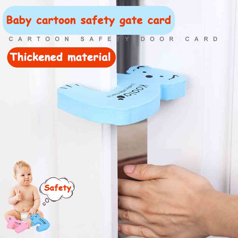 2 Stuks Baby Veiligheid Bescherming Deurslot Leuke Dieren Deur Stopt Stopper Leuke Cartoon Uitrijkaart Deur Houder Beveiliging Deur geblokkeerd