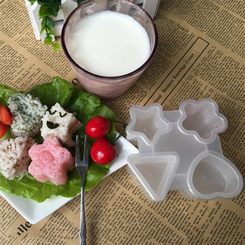 1pc harts-sushiformar stjärnhjärta blomformade risbollsformar kök gör-det-själv handgjorda sushiformar sushiverktyg 101*98*45mm