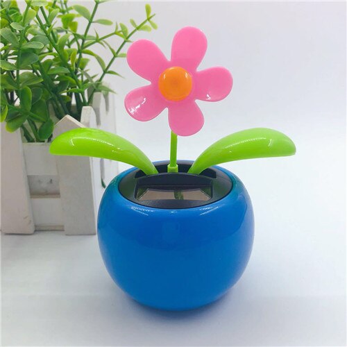 Funny Solar Powered Dancing Flower Swinging Toys Vibrant Automobile Dashboard Family Balcony Decoration For Friend: 5