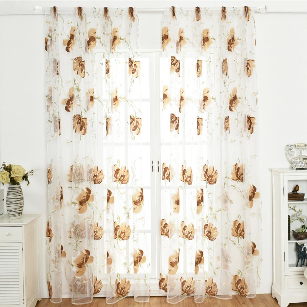 Cortinas para sala de estar, puerta de la cocina y el dormitorio, decoración de hogar para ventana, 1 Panel/Uds.