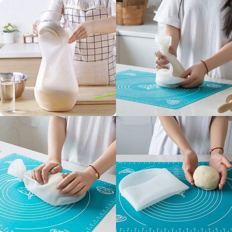 Silikon Kneten Teig Tasche Mehl Mischen Beutel Nicht-Stock Gebäck Mixer Backformen Zubehör Lebensmittel Lagerung Container für rollen