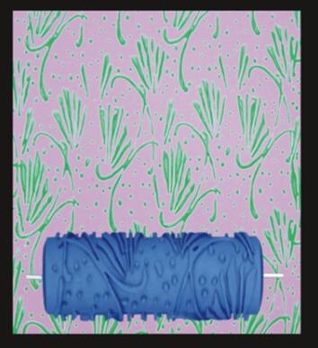 Pintura 3D para decoración de pared, rodillo de goma de 5 pulgadas, cabezal de cepillo sin herramientas de pintura, papel tapiz, máquina de pintura para habitación del hogar: 12