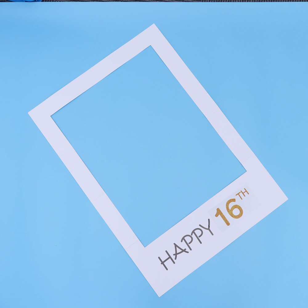 Happy 30th DIY Paper Picture Frame Cutouts Photo Booth Props for Birthday Party