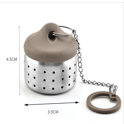 Tea Bag Food Grade Leaf Herbal Spice Filter 1 Pcs Penguin Shape Tea Infuser Strainers Filter Loose Silicone Koreanstype: Simple(gray