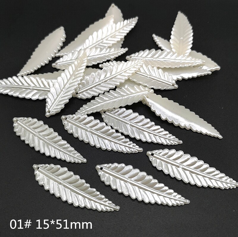 20pcs Jewelry Accessories Acrylic Beads Ivory Pearl Beads Loose Hole Beads Jewelry Accessories Beads Jewelry Making DIY: 01